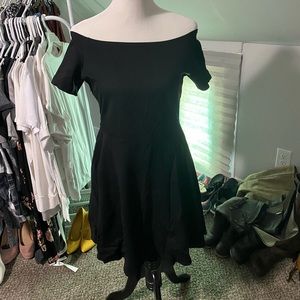 Black off the shoulder dress